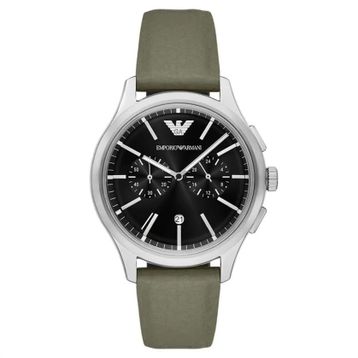Emporio Armani AR11693 Haki Deri Erkek Kol Saati