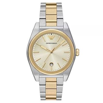 Emporio Armani AR11716 Altın Rengi Metalik Gri Çelik Erkek Kol Saati