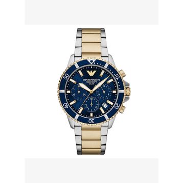 Emporio Armani AR11740 Altın Rengi Metalik Gri Çelik Erkek Kol Saati