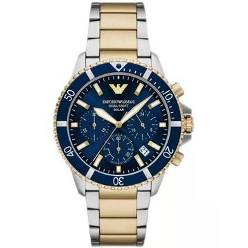 Emporio Armani AR11740 Altın Rengi Metalik Gri Çelik Erkek Kol Saati