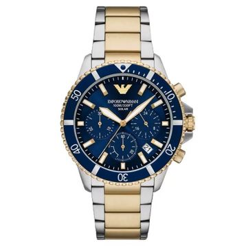 Emporio Armani AR11740 Altın Rengi Metalik Gri Çelik Erkek Kol Saati