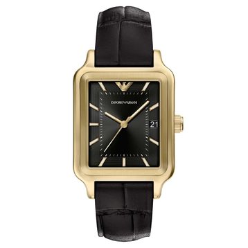 Emporio Armani AR11757 Siyah Deri Erkek Kol Saati