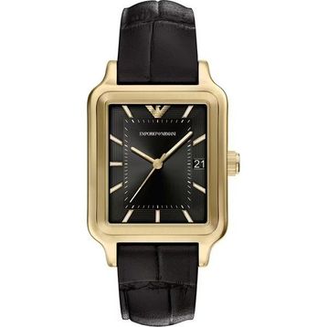 Emporio Armani AR11757 Siyah Deri Erkek Kol Saati