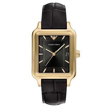 Emporio Armani AR11757 Siyah Deri Erkek Kol Saati