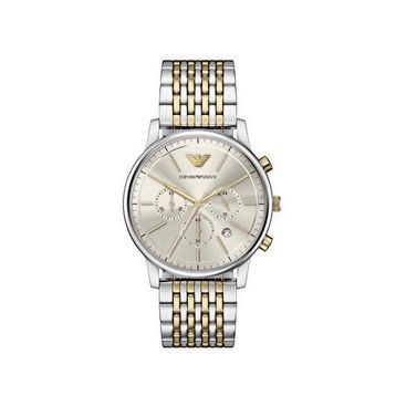 Emporio Armani AR11773 Altın Rengi Metalik Gri Çelik Erkek Kol Saati