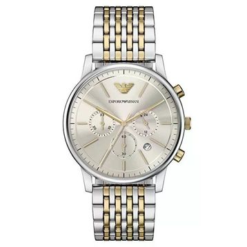 Emporio Armani AR11773 Altın Rengi Metalik Gri Çelik Erkek Kol Saati