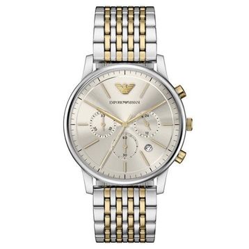 Emporio Armani AR11773 Altın Rengi Metalik Gri Çelik Erkek Kol Saati