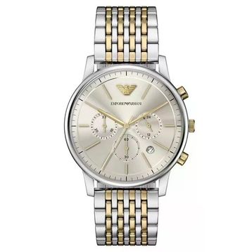 Emporio Armani AR11773 Altın Rengi Metalik Gri Çelik Erkek Kol Saati