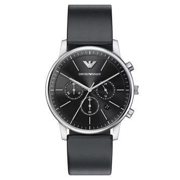 Emporio Armani AR11774 Siyah Deri Erkek Kol Saati