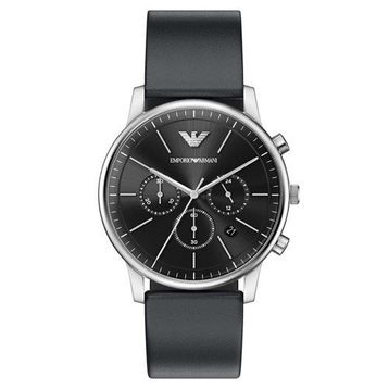 Emporio Armani AR11774 Siyah Deri Erkek Kol Saati