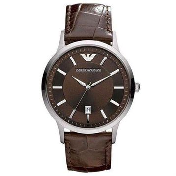 Emporio Armani AR2413 Erkek Deri Kordon Kuvars Saat