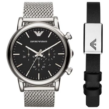 Emporio Armani AR80062SET Erkek Kol Saati ve Bileklik Seti