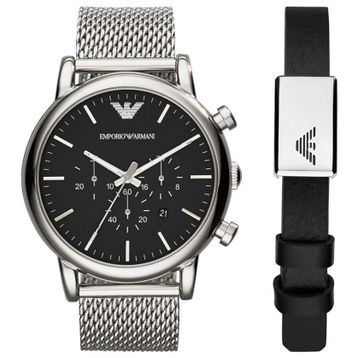Emporio Armani AR80062SET Erkek Kol Saati ve Bileklik Seti