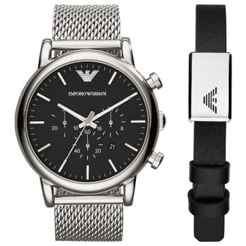 Emporio Armani AR80062SET Erkek Kol Saati ve Bileklik Seti