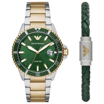 Emporio Armani AR80063SET Erkek Kol Saati ve Bileklik Seti