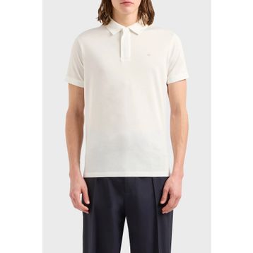 Emporio Armani EM000080 AF10094 U0011 Polo Yaka Beyaz Erkek T-shirt