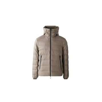 Emporio Armani EM003043 AF15384 U6189 Bej Kapitoneli Logolu Regular Fit Kapüşonlu Erkek Mont