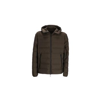 Emporio Armani EM003043 AF15384 U8120 - Haki Kapitoneli 4g Logolu Regular Fit Kapüşonlu Erkek Mont