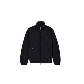 Emporio Armani EM003045 AF18232 UC001 - Siyah Logolu Regular Fit Dik Yaka Erkek Mont