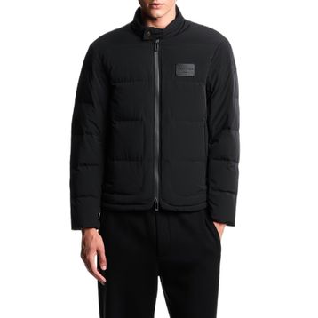 Emporio Armani EM003278 AF18499 UC001 Siyah Kapitoneli Logolu Regular Fit Dik Yaka Erkek Mont