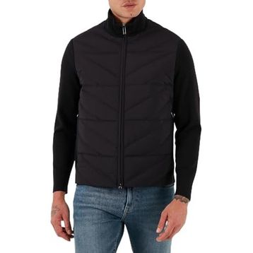 Emporio Armani EM003426 AF17823 UB118 - Lacivert Kapitoneli Regular Fit Dik Yaka Fermuarlı Erkek Mont