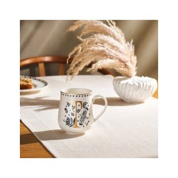 Emsan 220 ml Artisan T Letter New Bone Kupa