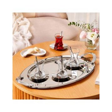 Emsan Abbie 19 Parça Platin Çay Seti