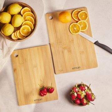 Emsan Bambu Master Chop 2'li Kesme Tahtası