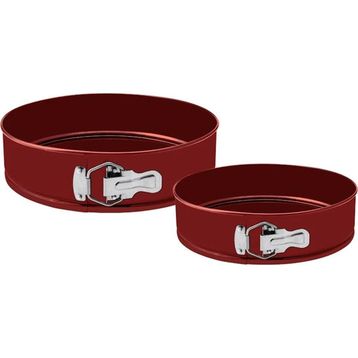 Emsan Circle 24-28 cm Bordo Kelepçeli 2'li Kek Kalıbı Seti