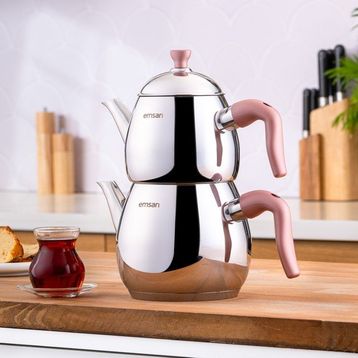 Emsan Duru Mini Pembe 0.75-1.5 lt Çaydanlık Takımı