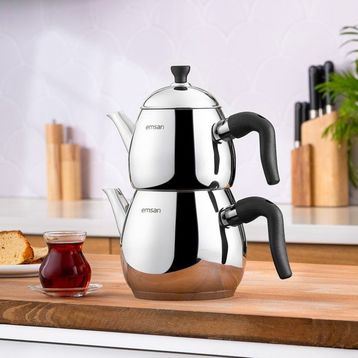 Emsan Duru Mini Siyah 0.75-1.5 lt Çaydanlık Takımı