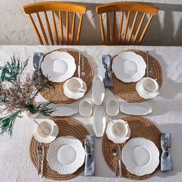 Emsan Flowery Porselen 6 Kişilik 30 Parça Kahvaltı Takımı