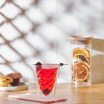 Emsan Globe 250 ml Çift Cidarlı Külah Formlu Cam Bardak