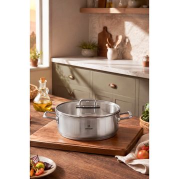 Emsan Grace 24 cm 3 Lt İndüksiyon Tabanlı Çelik Karnıyarık Tencere