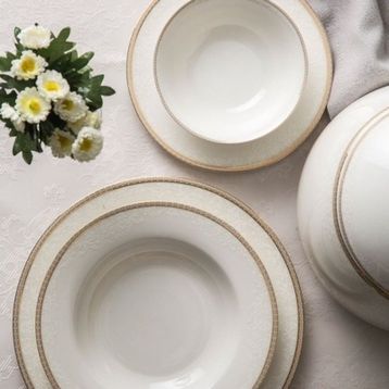 Emsan Legacy Riva New Bone 60 Parça Yemek Takımı