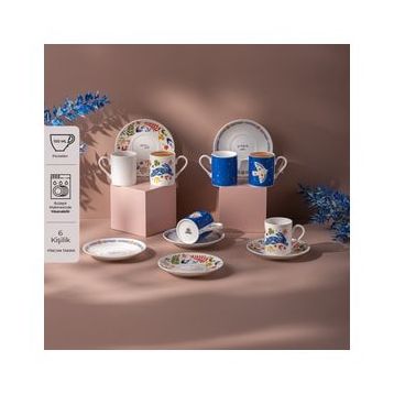 Emsan Lucky 6'lı 100 ml Kahve Fincan Takımı