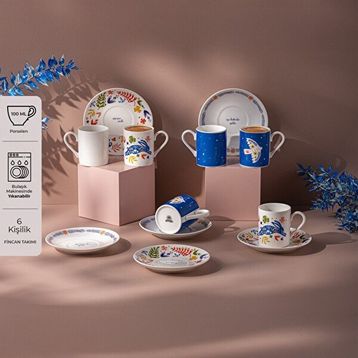 Emsan Lucky 6'lı 100 ml Kahve Fincan Takımı