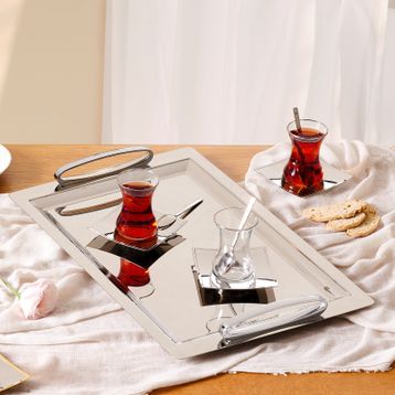 Emsan Lukas 19 Parça 125 ml Platin Çay Seti