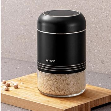Emsan Moko 650 ml Siyah Saklama Kavanozu