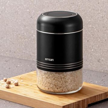 Emsan Moko 900 ml Siyah Saklama Kavanozu