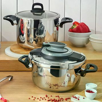 Emsan Montana 6 lt + 8 lt Düdüklü Tencere Seti