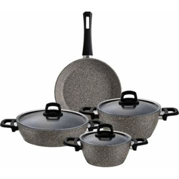 Emsan Myra Granit Kaplama 18-22-26 cm Derin Tencere Seti
