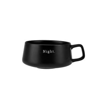 Emsan Night New Bone 320 ml Siyah Kupa