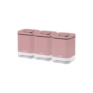 Emsan Plaza 3'lü Golden Pink Büyük Kavanoz