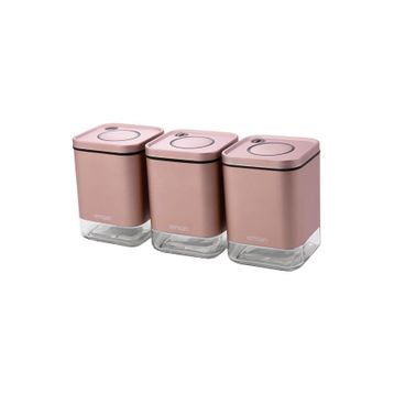 Emsan Plaza Golden Pink Küçük 3'lü Kavanoz Seti