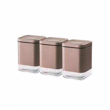 Emsan Plaza Golden Pink Küçük 3'lü Kavanoz Seti