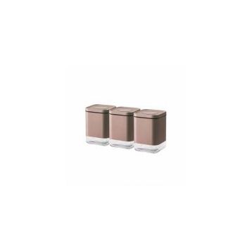 Emsan Plaza Golden Pink Küçük 3'lü Kavanoz Seti