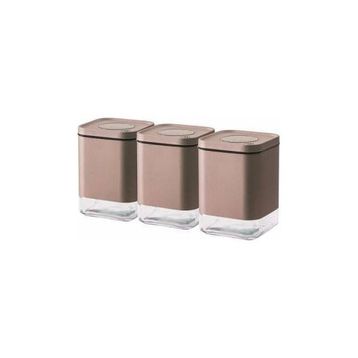 Emsan Plaza Golden Pink Küçük 3'lü Kavanoz Seti