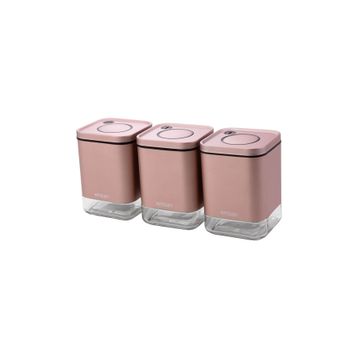 Emsan Plaza Golden Pink Küçük 3'lü Kavanoz Seti