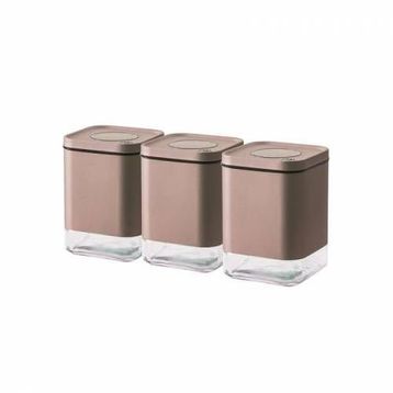 Emsan Plaza Golden Pink Küçük 3'lü Kavanoz Seti